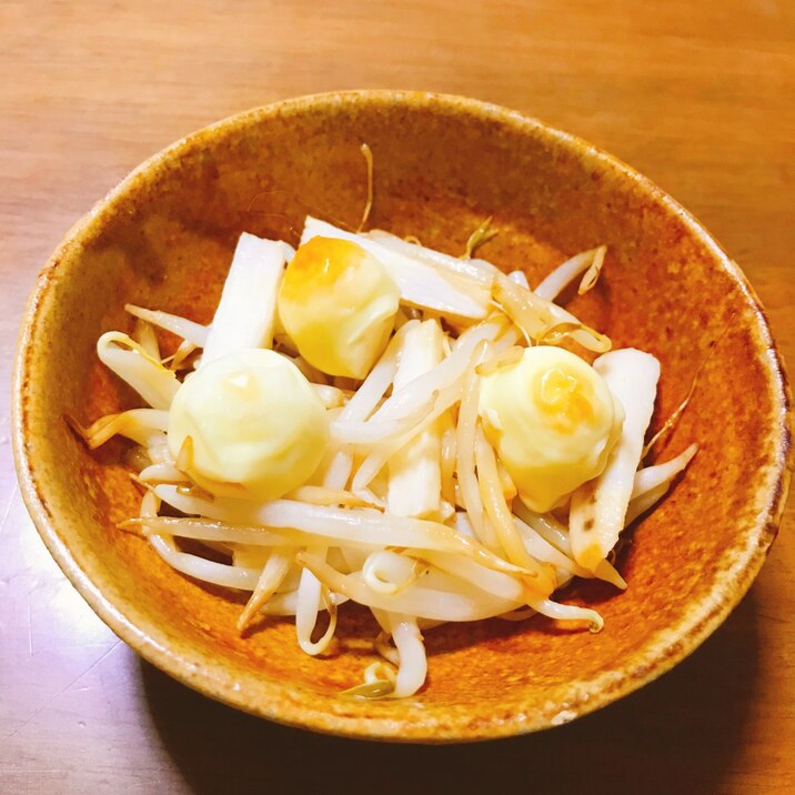 長芋ともやしの醤油チーズ炒め